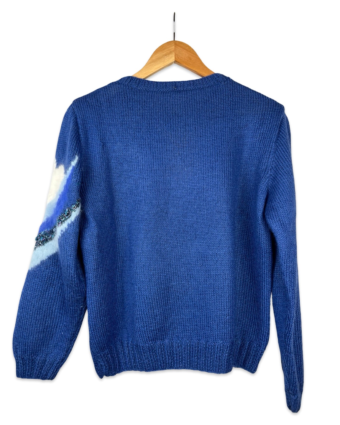 Vintage kobaltblauwe trui - L