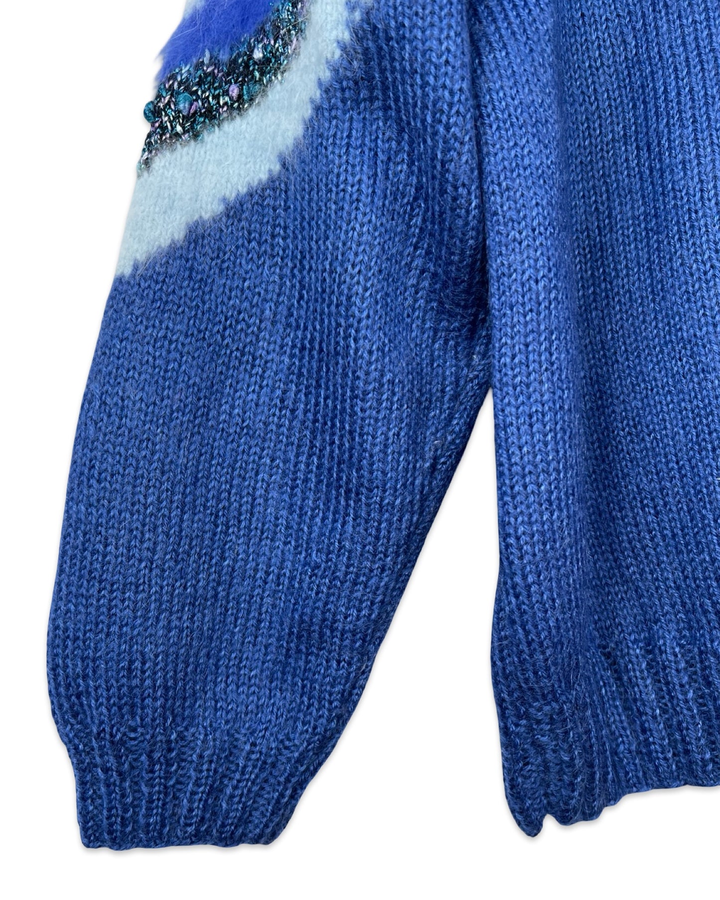 Vintage kobaltblauwe trui - L