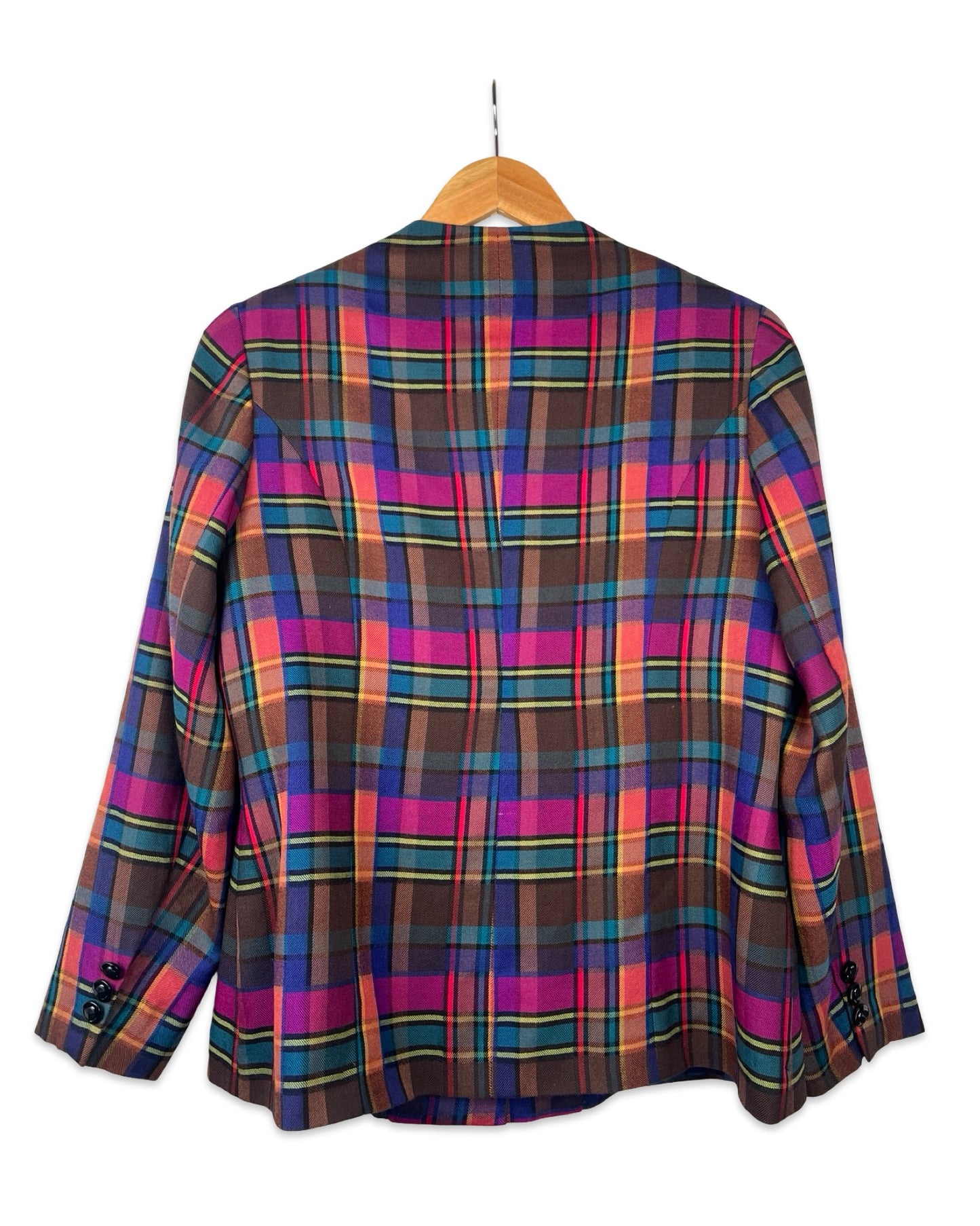 Vintage checked blazer - M