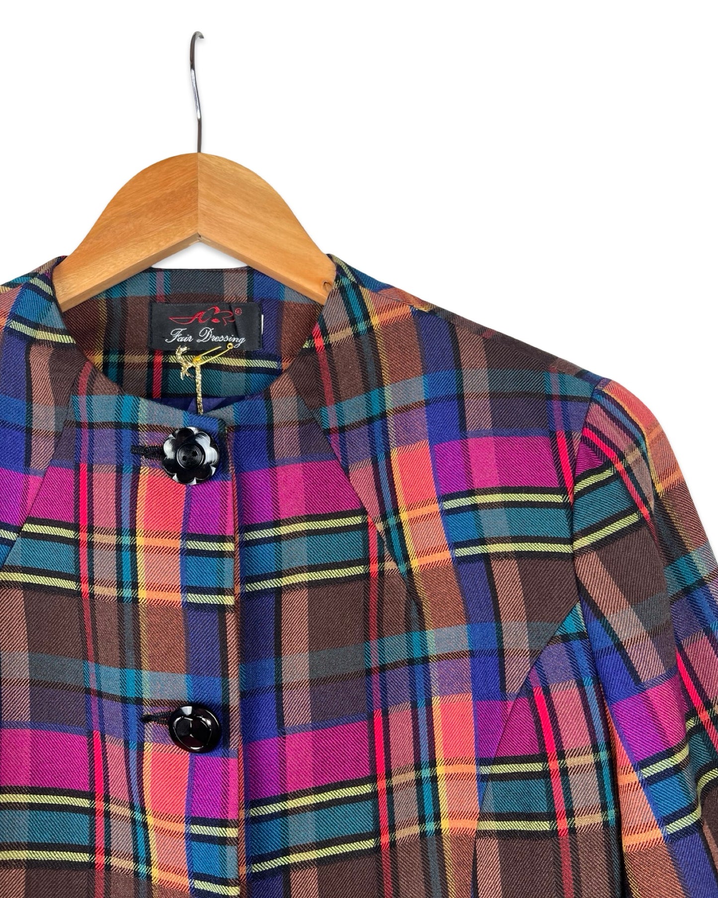 Vintage checked blazer - M