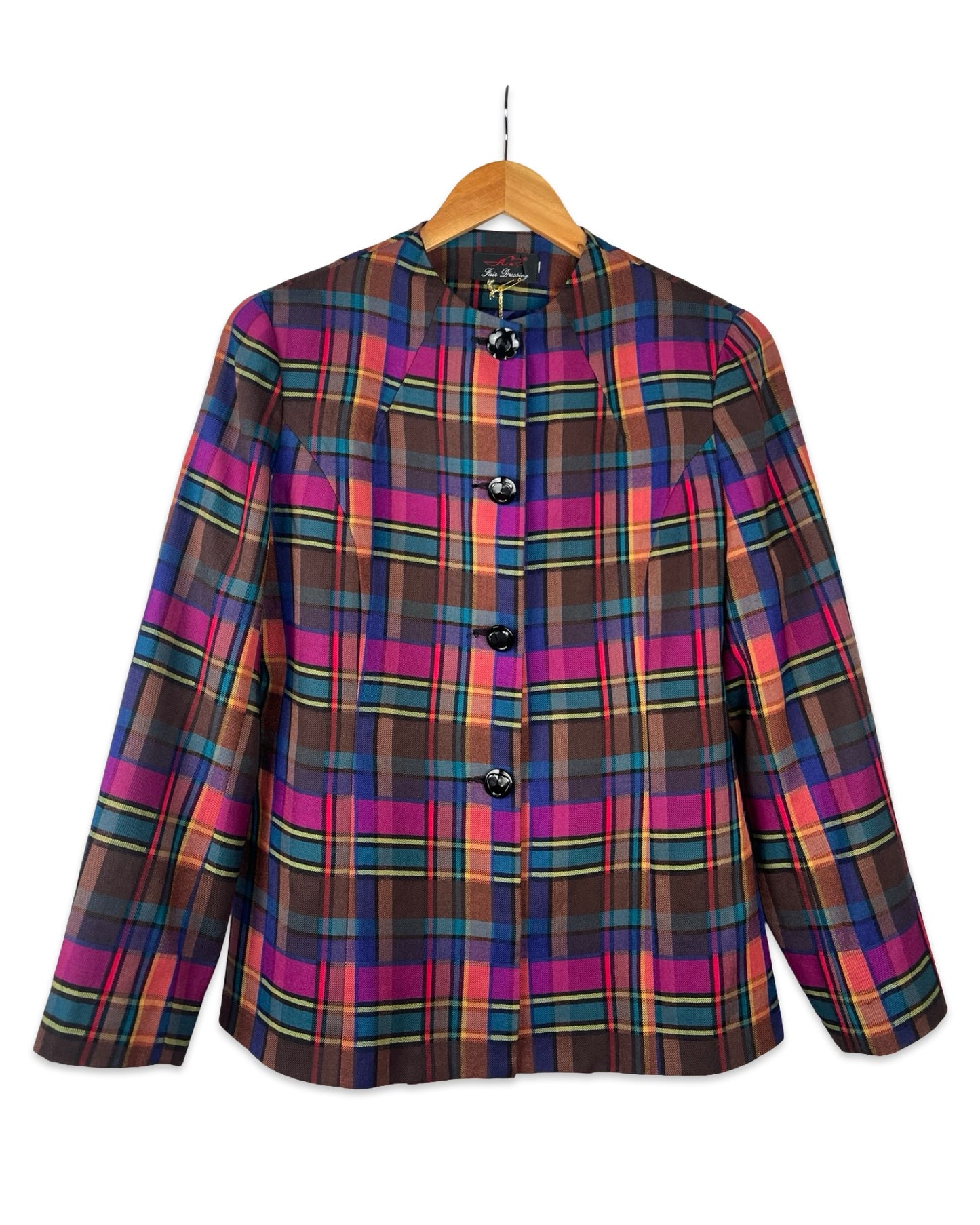 Vintage checked blazer - M