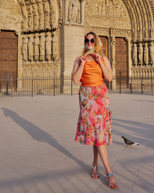 Viscose bloemenrok - XL